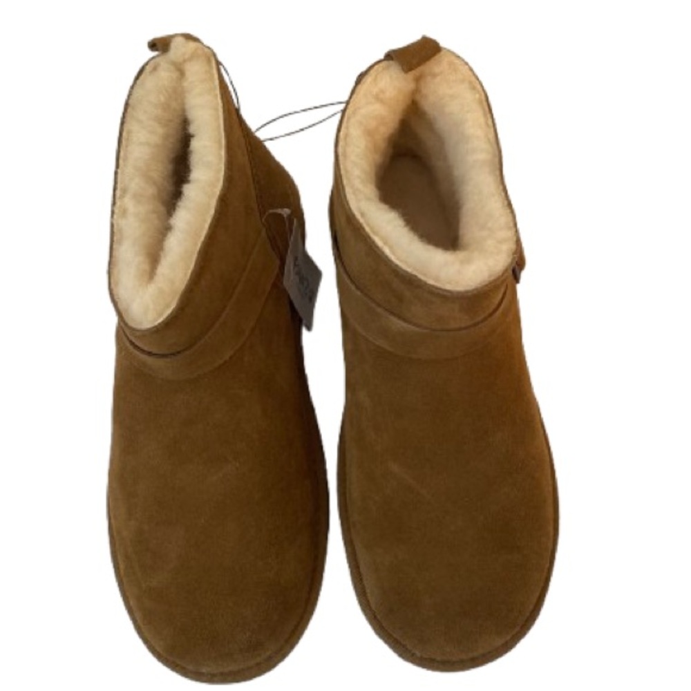PAWZ Tan Ankle Boots with Cream Lining